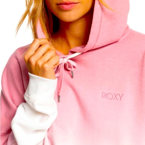 ROXY cropped ombré hoodie with draw strings. - Picture 3 of 13